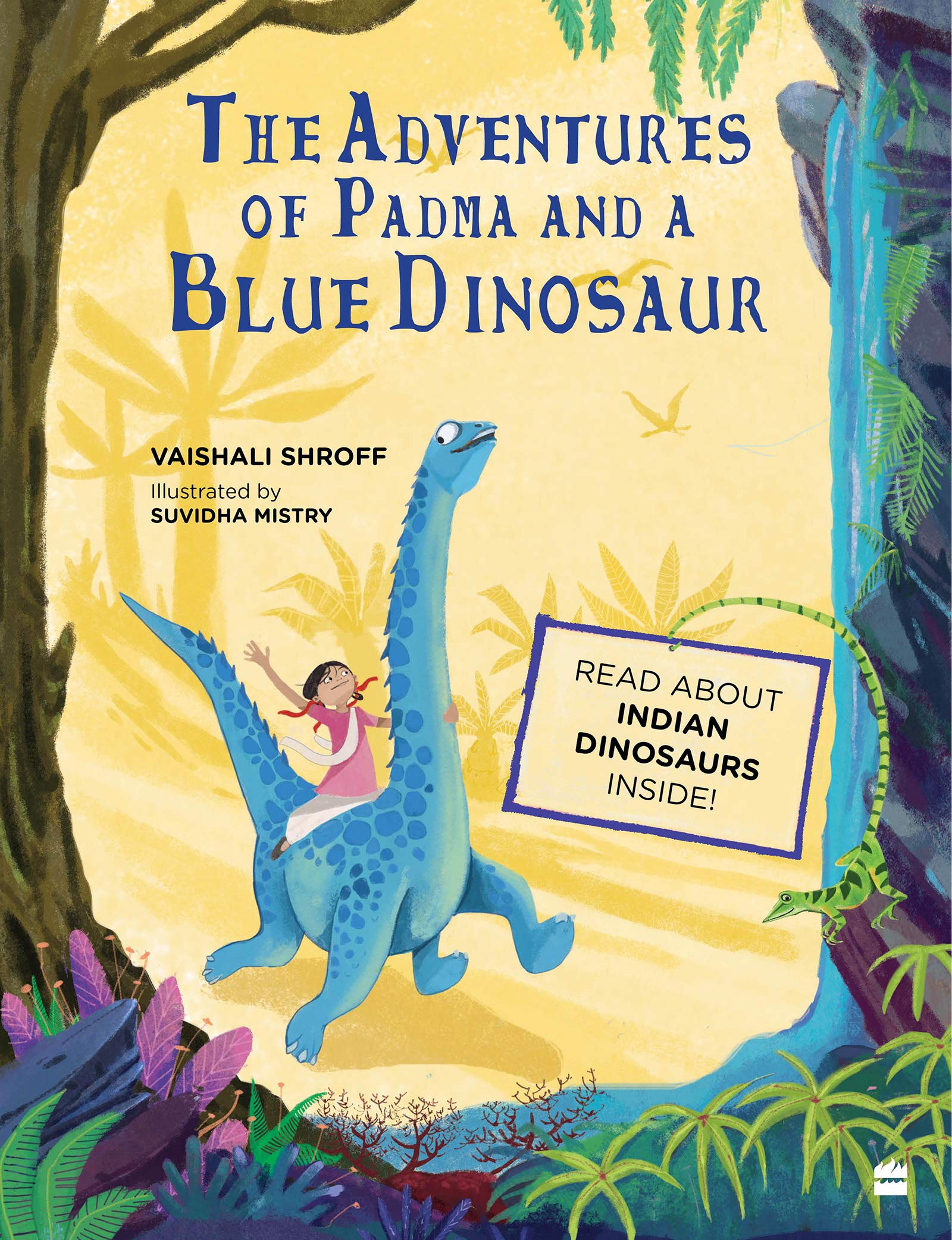 Cover of The Adventures of Padma and a Blue Dinosaur by Vaishali Shroff