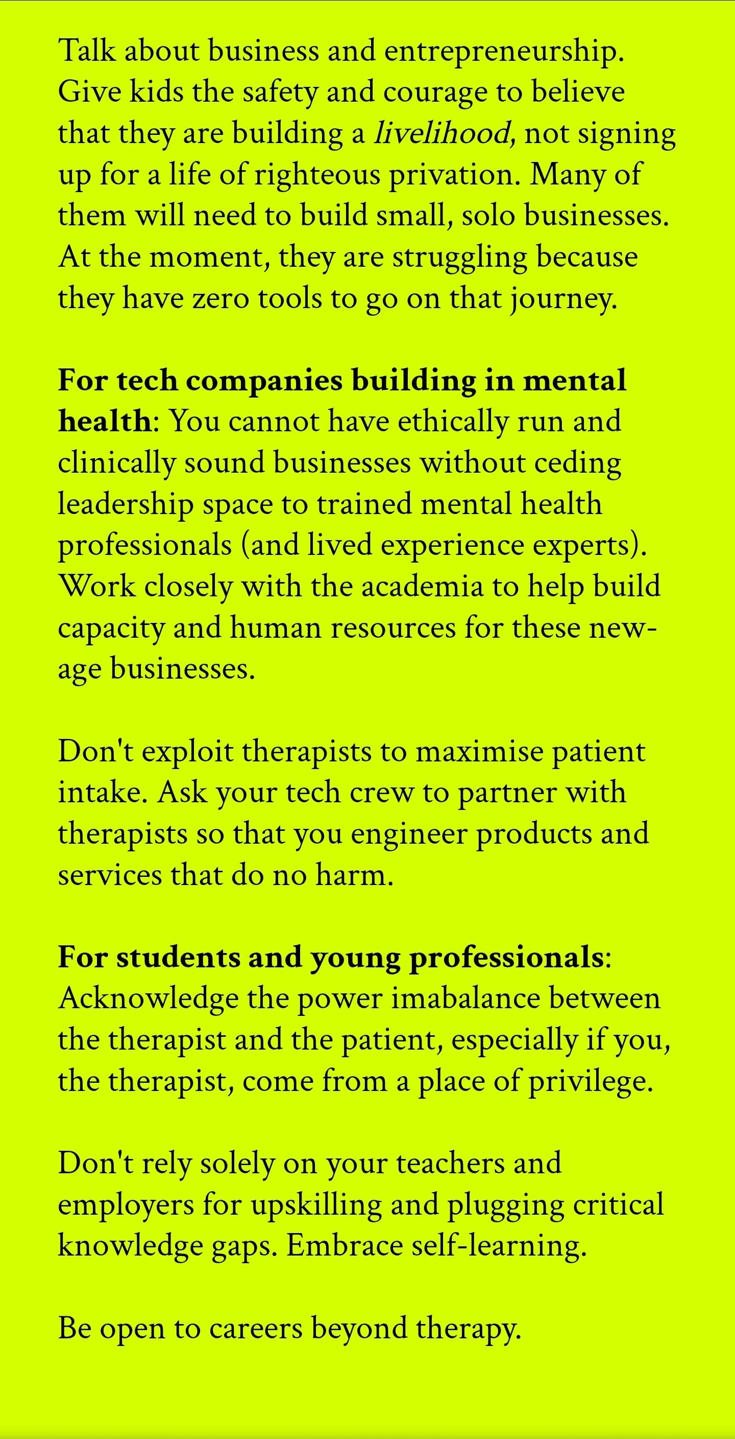 Therapy's 'human touch' is nearing its sell-by date