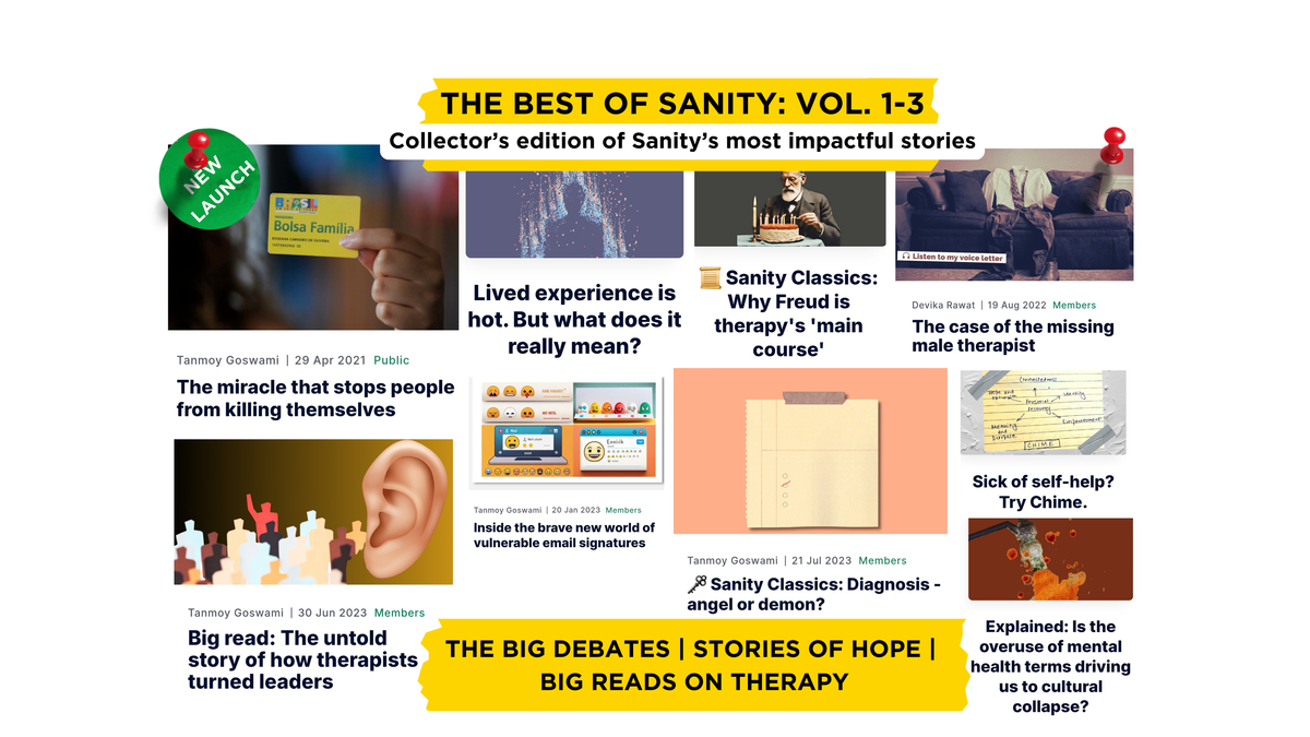 A collage of stories contained in the first three volumes of The Best of Sanity